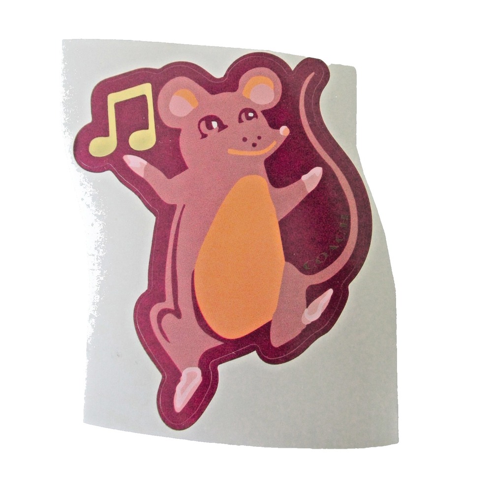 COACH Party Mouse Single Sticker Holding Music Notes